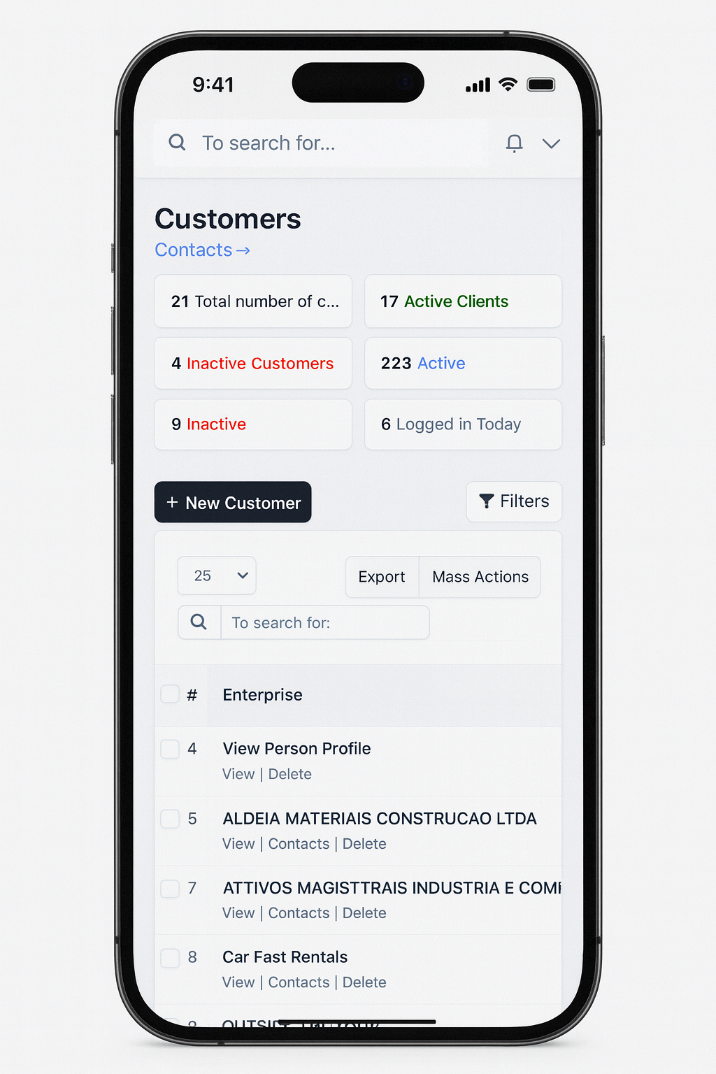 Ageelize CRM customers